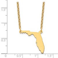 Sterling Silver Gold-plated Florida State Necklace view 3