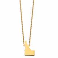 Sterling Silver Gold-plated Idaho State Necklace view 2
