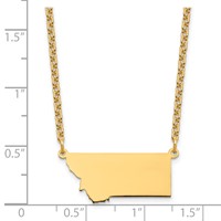 Sterling Silver Gold-plated Montana State Necklace view 3