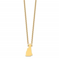 Sterling Silver Gold-plated New Hampshire State Necklace view 2
