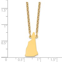 Sterling Silver Gold-plated New Hampshire State Necklace view 3