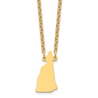 Sterling Silver Gold-plated New Hampshire State Necklace view 1