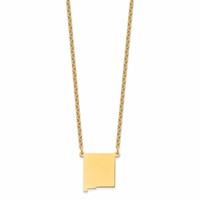 Sterling Silver Gold-plated New Mexico State Necklace view 2