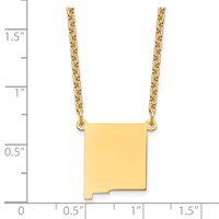 Sterling Silver Gold-plated New Mexico State Necklace view 3