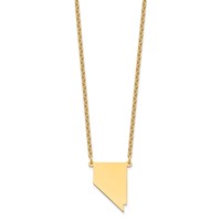 Sterling Silver Gold-plated Nevada State Necklace view 2