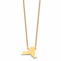 Sterling Silver Gold-plated New York State Necklace view 2