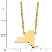 Sterling Silver Gold-plated New York State Necklace view 3