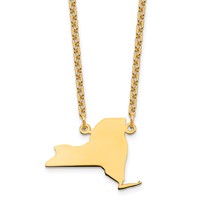 Sterling Silver Gold-plated New York State Necklace view 1