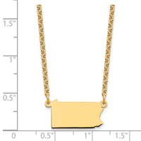 Sterling Silver Gold-plated Pennsylvania State Necklace view 3