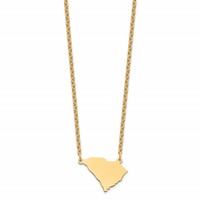 Sterling Silver Gold-plated South Carolina State Necklace view 2
