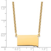Sterling Silver Gold-plated South Dakota State Necklace view 3
