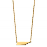 Sterling Silver Gold-plated Tennessee State Necklace view 2