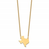 Sterling Silver Gold-plated Texas State Necklace view 2