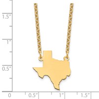 Sterling Silver Gold-plated Texas State Necklace view 3