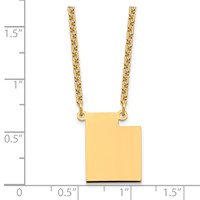Sterling Silver Gold-plated Utah State Necklace view 3