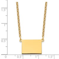 Sterling Silver Gold-plated Wyoming State Necklace view 3