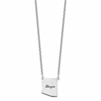 Sterling Silver Rhodium-plated Arizona State Necklace view 4