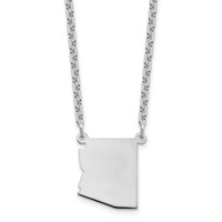 Sterling Silver Rhodium-plated Arizona State Necklace view 1
