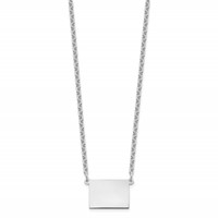Sterling Silver Rhodium-plated Colorado State Necklace view 2