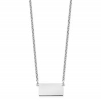 Sterling Silver Rhodium-plated Kansas State Necklace view 2