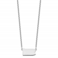 Sterling Silver Rhodium-plated Pennsylvania State Necklace view 2