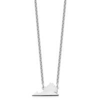 Sterling Silver Rhodium-plated Virginia State Necklace view 2