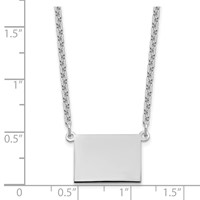 Sterling Silver Rhodium-plated Wyoming State Necklace view 3