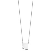 14K White Gold Arizona State Necklace view 2
