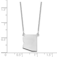 14K White Gold Arizona State Necklace view 3