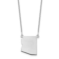 14K White Gold Arizona State Necklace view 1