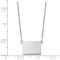 14K White Gold Colorado State Necklace view 3