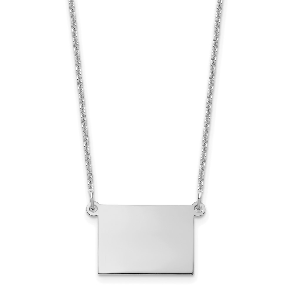 14K White Gold Colorado State Necklace