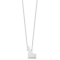 14K White Gold Idaho State Necklace view 2