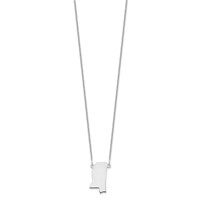 14K White Gold Mississippi State Necklace view 2