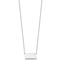 14K White Gold North Dakota State Necklace view 2