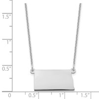 14K White Gold North Dakota State Necklace view 3
