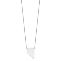 14K White Gold Nevada State Necklace view 2