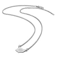 14K White Gold Ohio State Necklace view 5