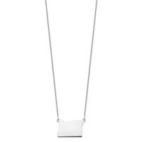 14K White Gold Oregon State Necklace view 2