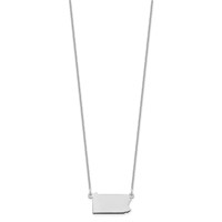 14K White Gold Pennsylvania State Necklace view 2