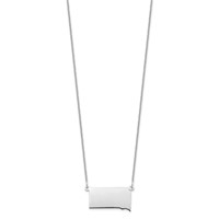 14K White Gold South Dakota State Necklace view 2