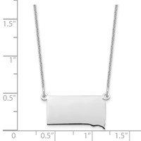 14K White Gold South Dakota State Necklace view 3