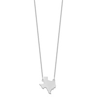 14K White Gold Texas State Necklace view 2
