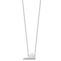 14K White Gold Virginia State Necklace view 2