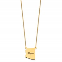 14K Yellow Gold Arizona State Necklace view 4