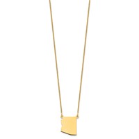 14K Yellow Gold Arizona State Necklace view 2