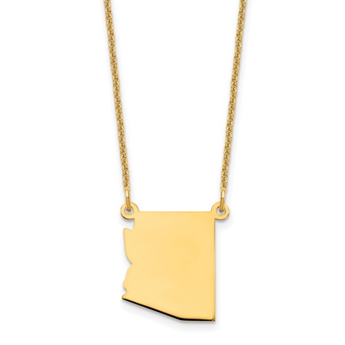 14K Yellow Gold Arizona State Necklace