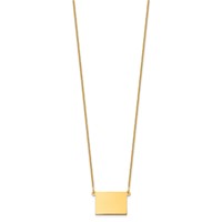 14K Yellow Gold Colorado State Necklace view 2