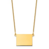 14K Yellow Gold Colorado State Necklace view 1