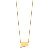 14KY Connecticut State Necklace view 2